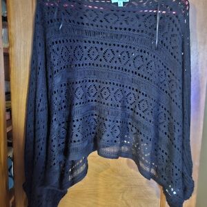 Blank knit swim cover up top